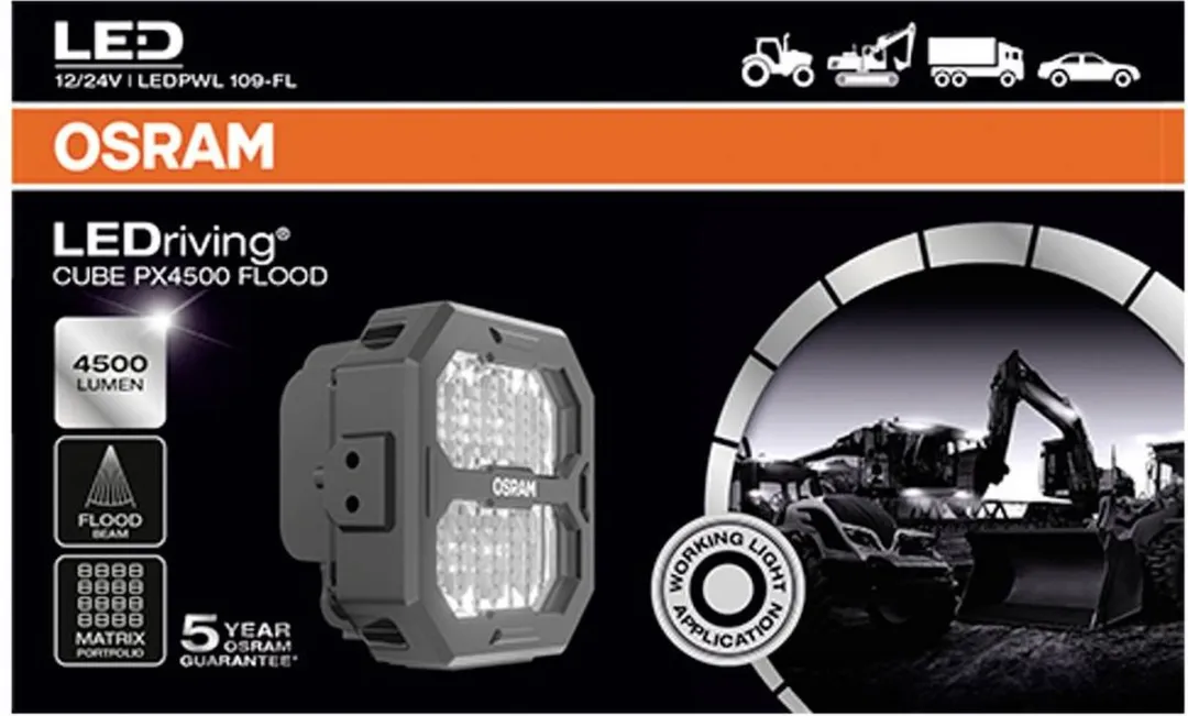 Osram LEDriving Cube PX4500 Flood LEDPWL 109-FL Werkschijnwerper 45W - afbeelding 3 van 6