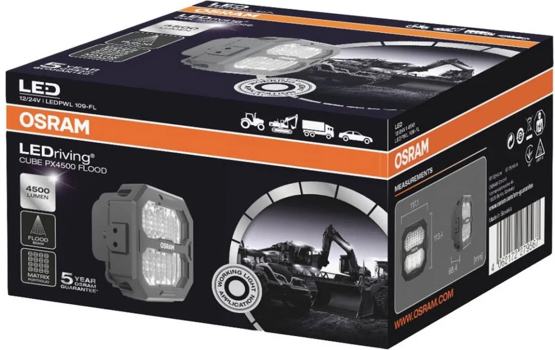 Osram LEDriving Cube PX4500 Flood LEDPWL 109-FL Werkschijnwerper 45W - afbeelding 6 van 6