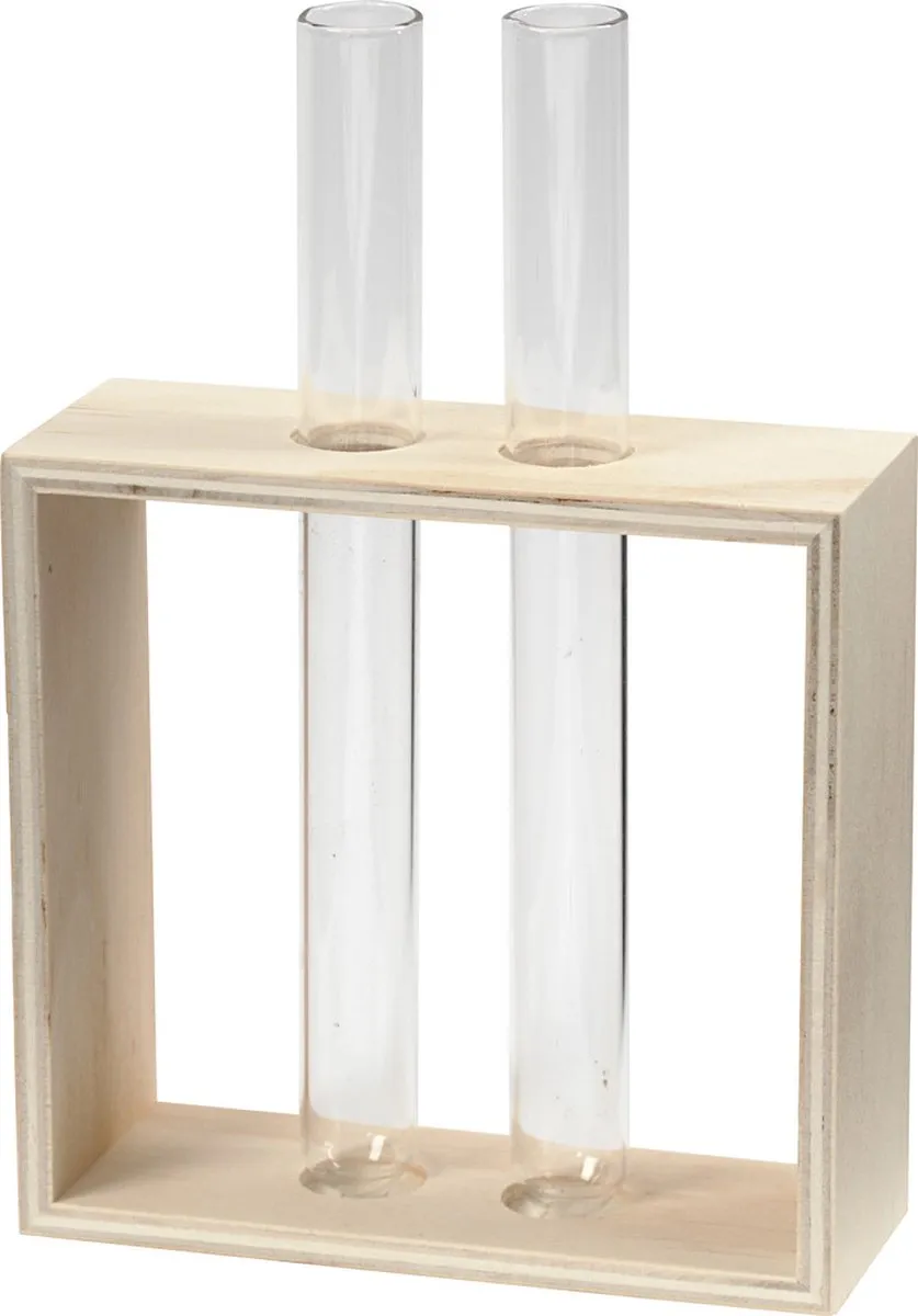 Creativ Company Triplex Rek Reageerbuizen 10,5x15cm - Naturel