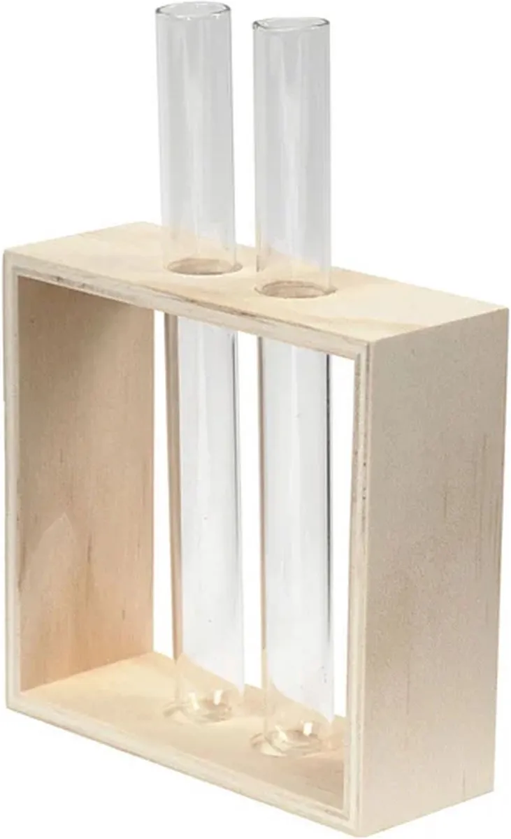 Creativ Company Triplex Rek Reageerbuizen 10,5x15cm - Naturel