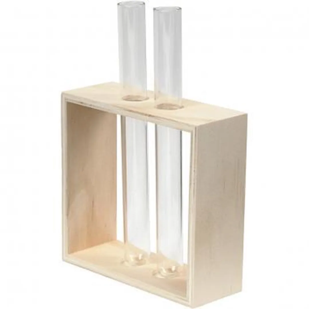 Creativ Company Triplex Rek Reageerbuizen 10,5x15cm - Naturel