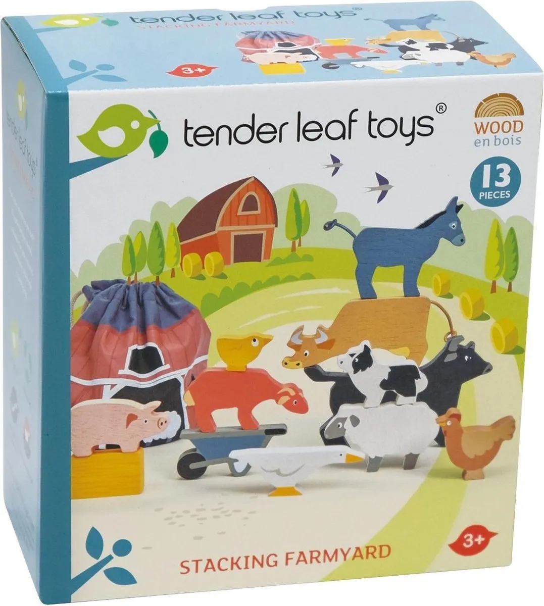 Tender Leaf Toys Stapelaar Boerderijdieren 4608480 - Multi - afbeelding 2 van 4