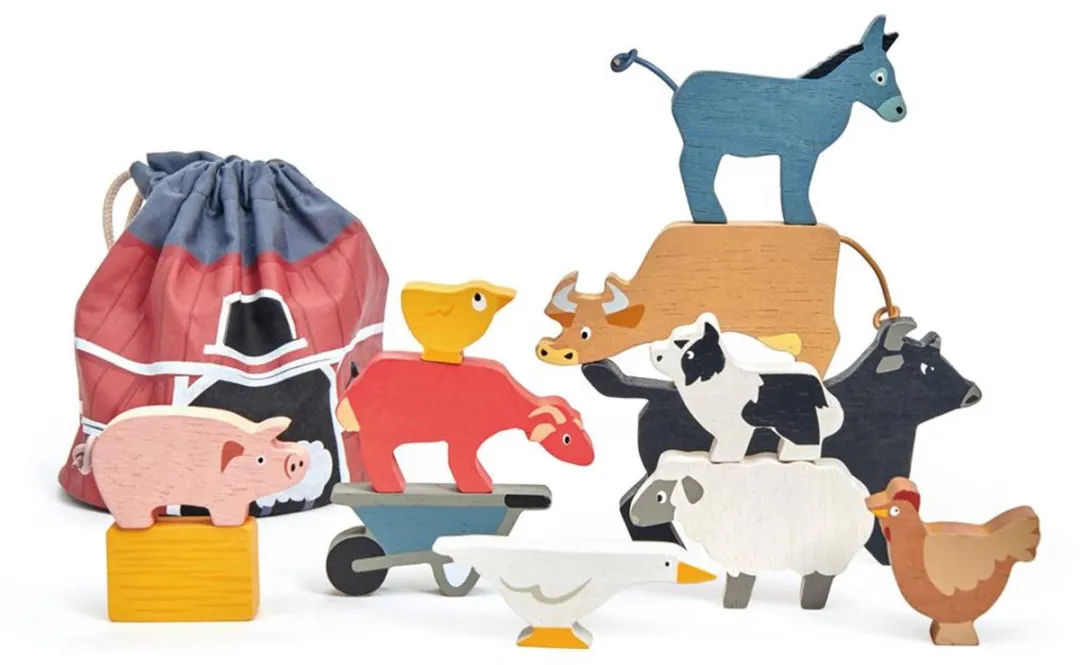 Tender Leaf Toys Stapelaar Boerderijdieren 4608480 - Multi - afbeelding 3 van 4