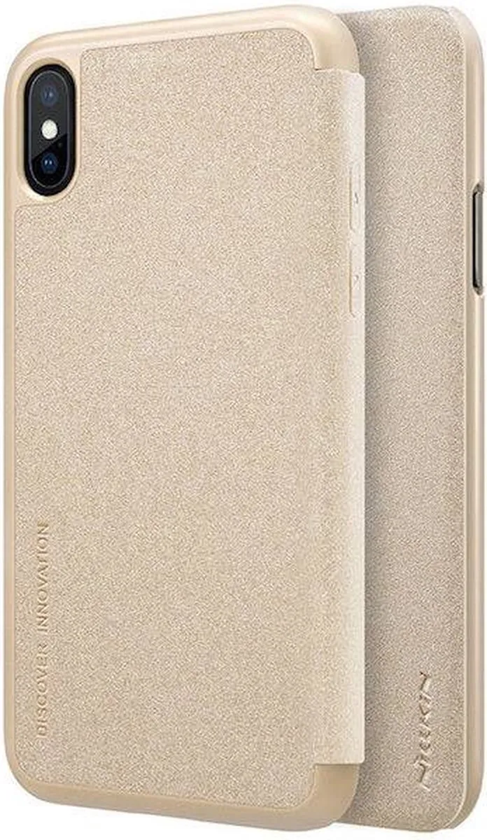 Nillkin Sparkle Series Leather Case iPhone X - Goud - afbeelding 3 van 3
