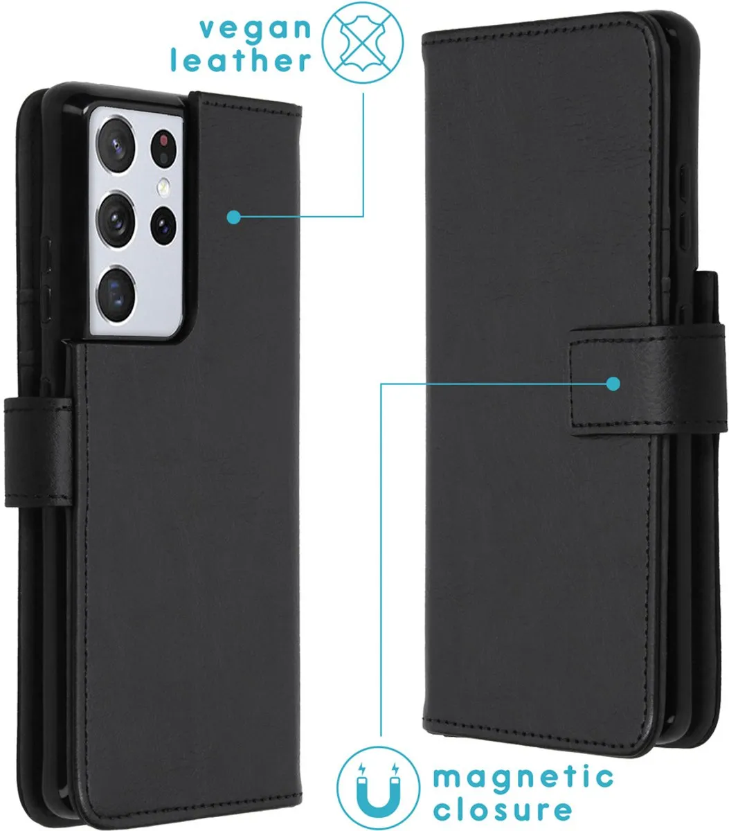 Imoshion Hoesje Samsung Galaxy S21 Ultra - 3 Pasjes - Zwart