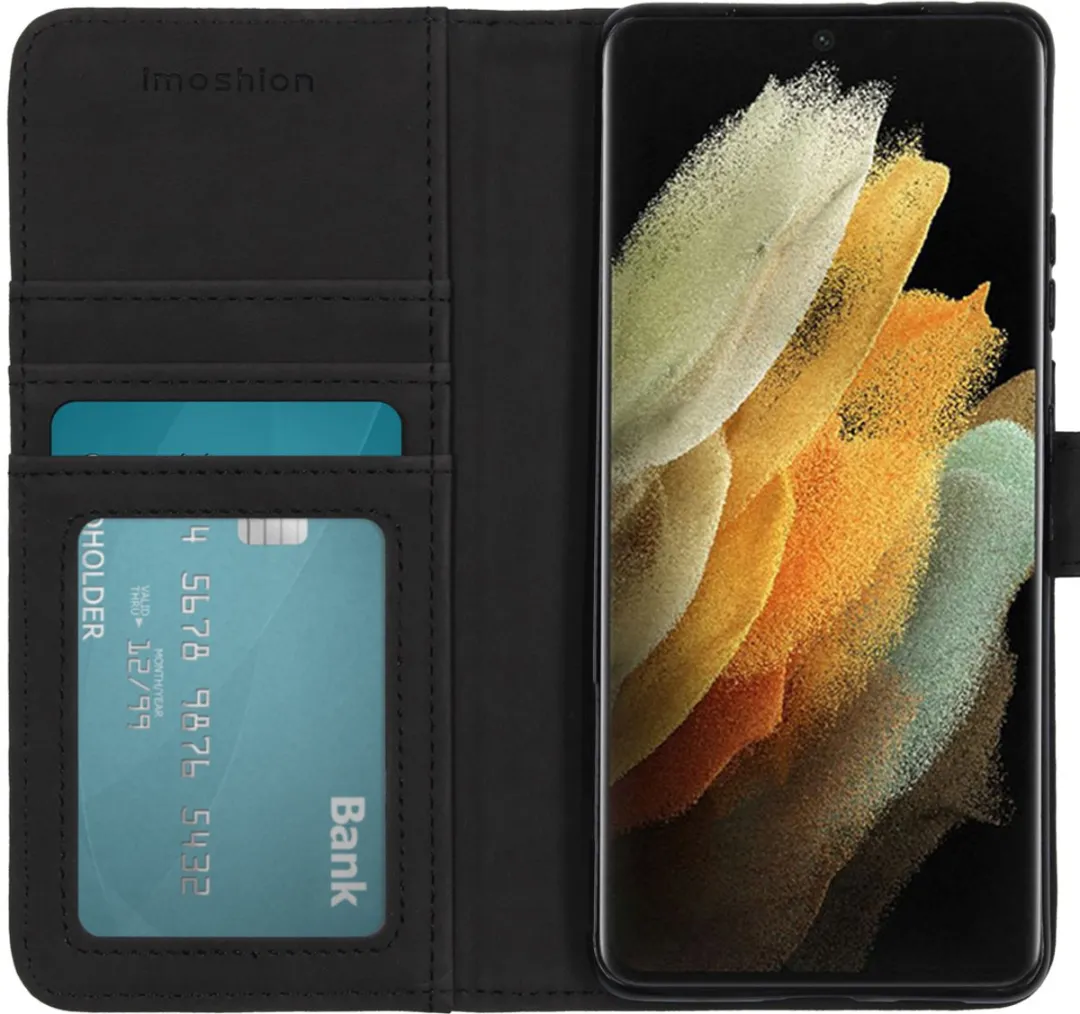 Imoshion Hoesje Samsung Galaxy S21 Ultra - 3 Pasjes - Zwart