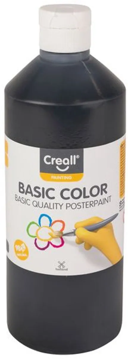 Creall Basic Plakkaatverf Zwart - 6x500ml