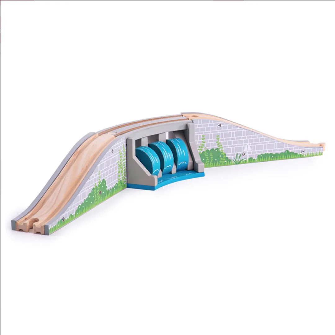 BIGJIGS Houten Trein Brug BJT279 - Multicolor