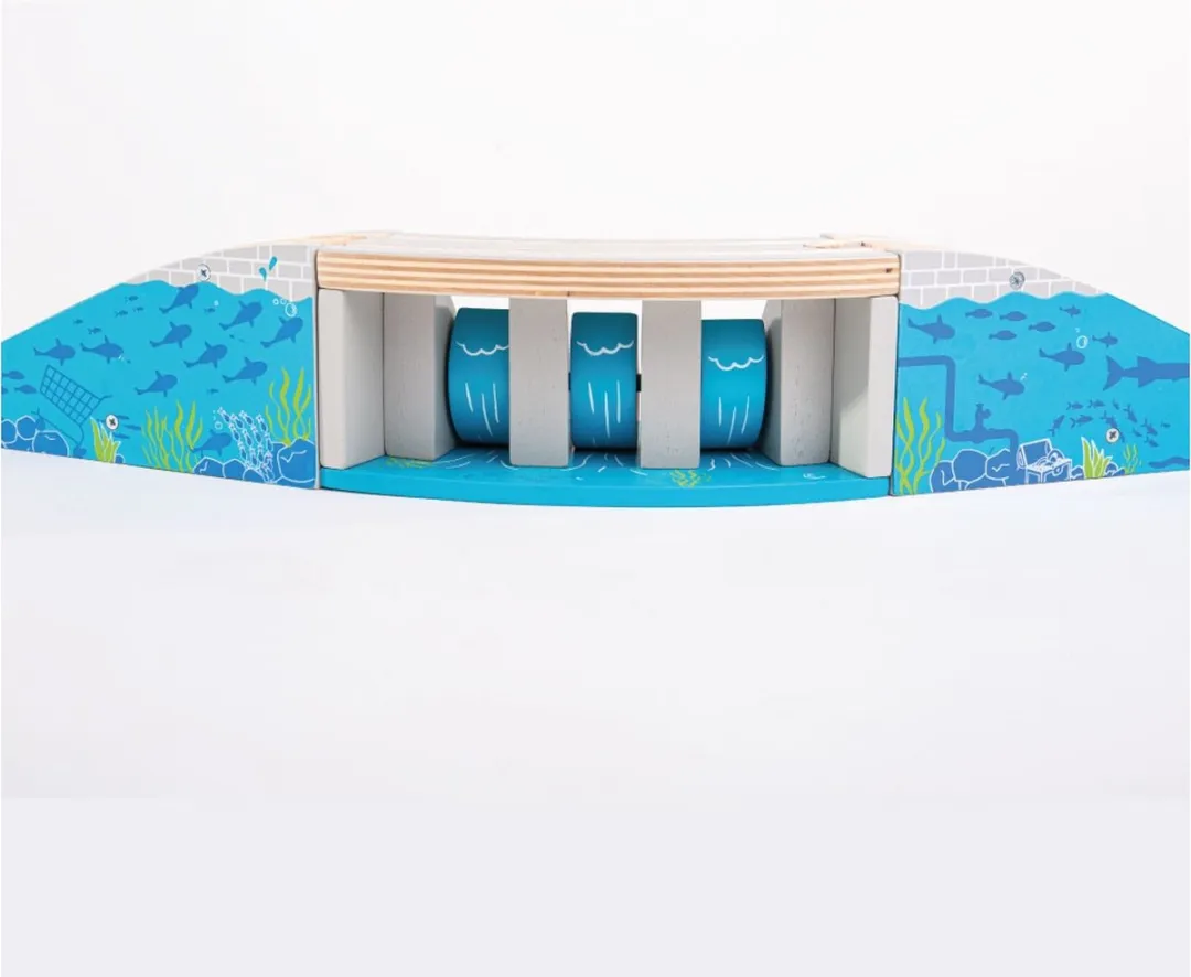 BIGJIGS Houten Trein Brug BJT279 - Multicolor