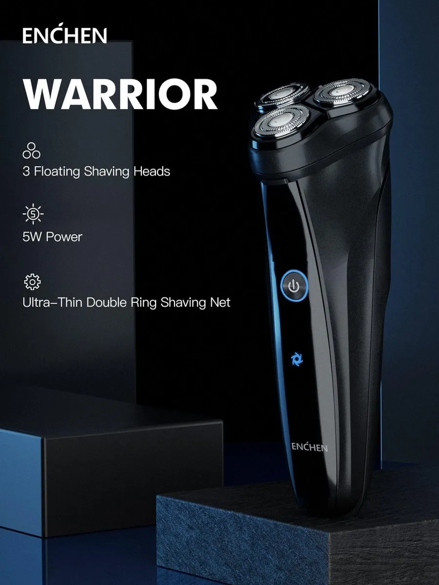 Xiaomi Enchen Warrior Elektrisch Scheerapparaat - 3 Mesjes - Zwart