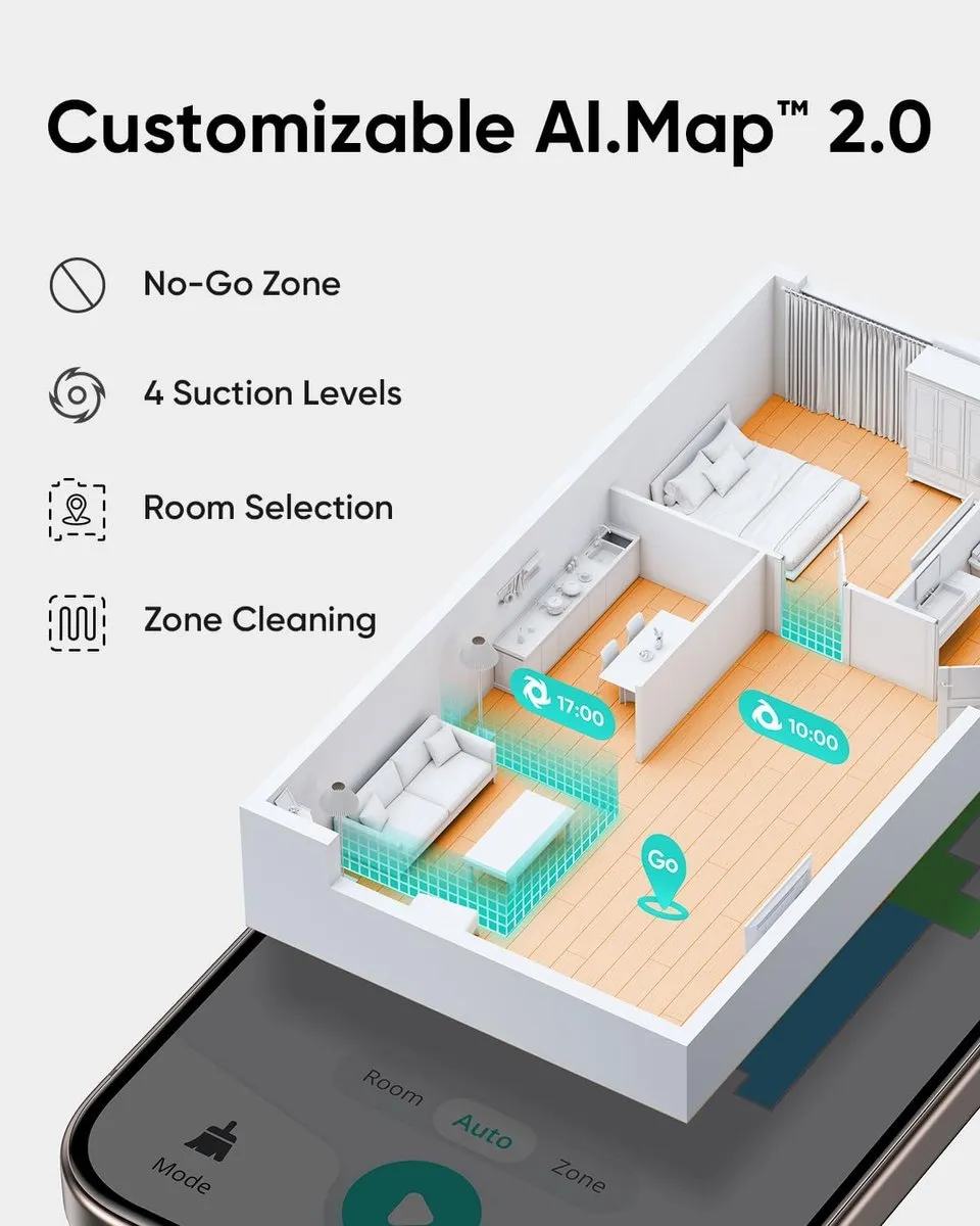 Eufy Clean L60 SES Robotstofzuiger 5.000 Pa - Zwart