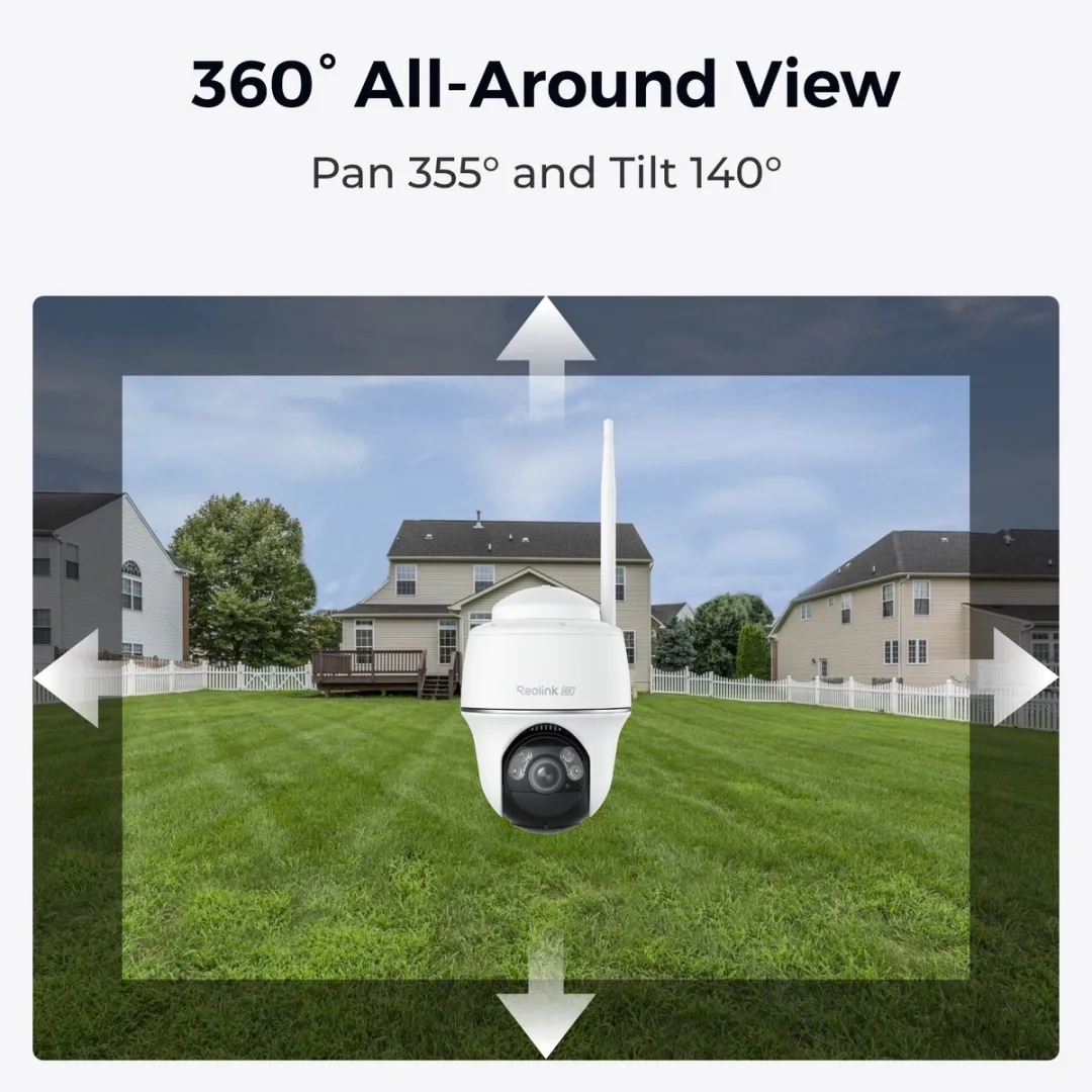 Reolink Go PT Ultra 4K LTE Mobiele Camera - Wit