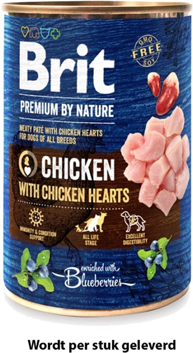 Brit Premium Cans Kip met Hartjes 400g