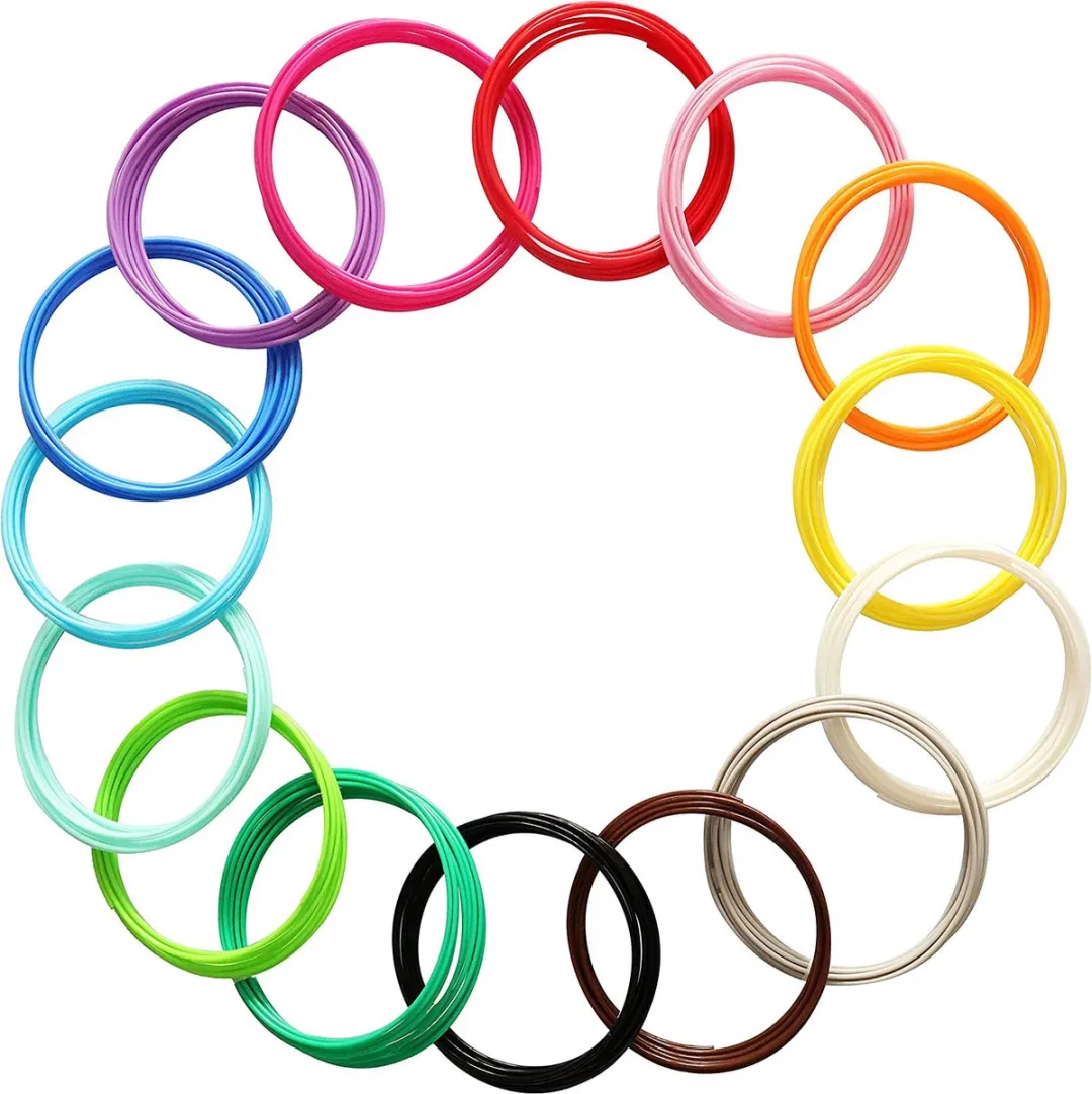 Fits4Kids® Filament PLA Vullingen Voor 3D Pen - 20 Kleuren - 1.75mm - 100 Meter Navullingen