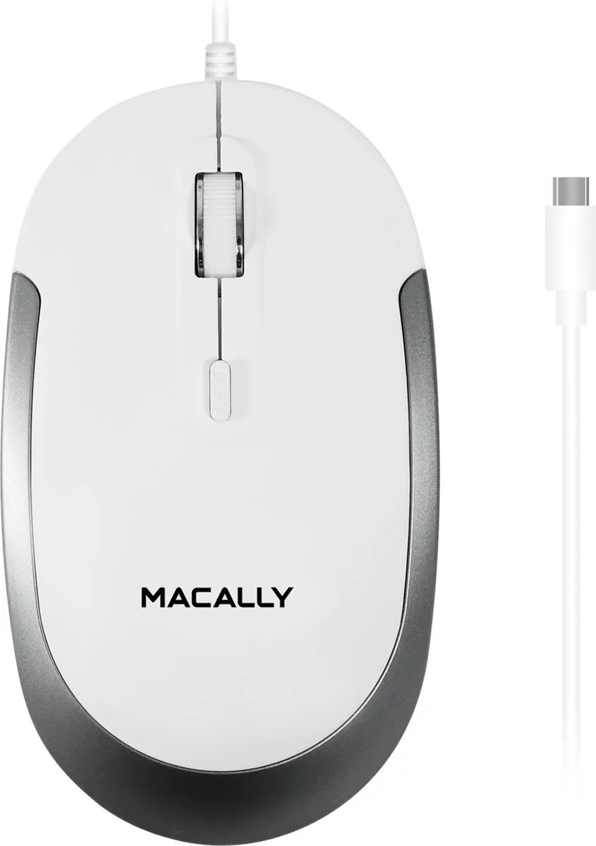 Macally UCDYNAMOUSE-W USB-C Muis