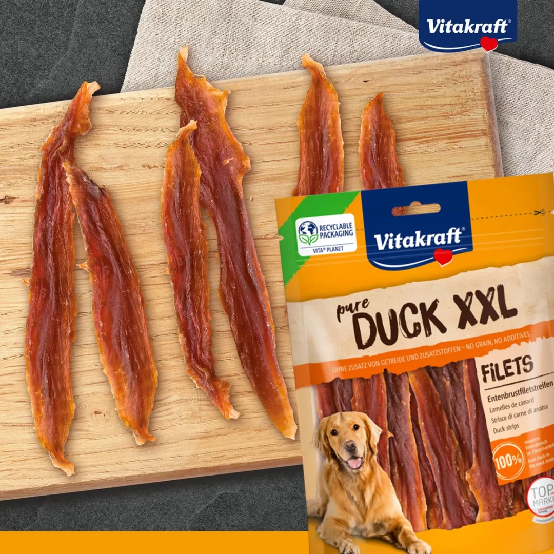 Vitakraft Pure Duck XXL Eendenvleesstrips 250g