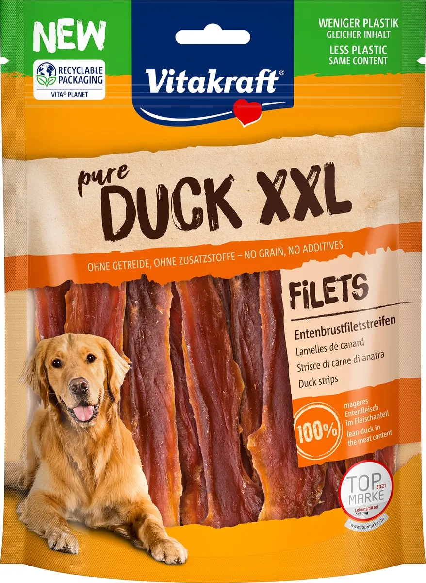 Vitakraft Pure Duck XXL Eendenvleesstrips 250g