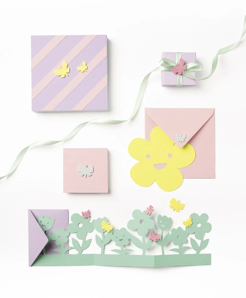 Folia Glitter Stickers Vlinders - 40 Stuks - 4 Kleuren