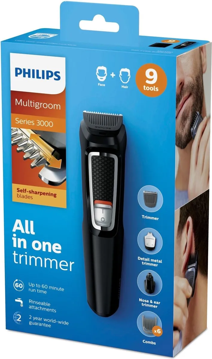 Philips MG3740/15 Multigroom Baardtrimmer - 9 Opzetstukken - afbeelding 6 van 6
