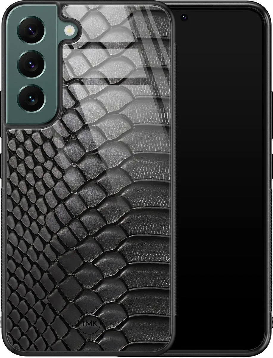 Casevibes Samsung Galaxy S22 Hoesje - Black Snake - TPU Glossy