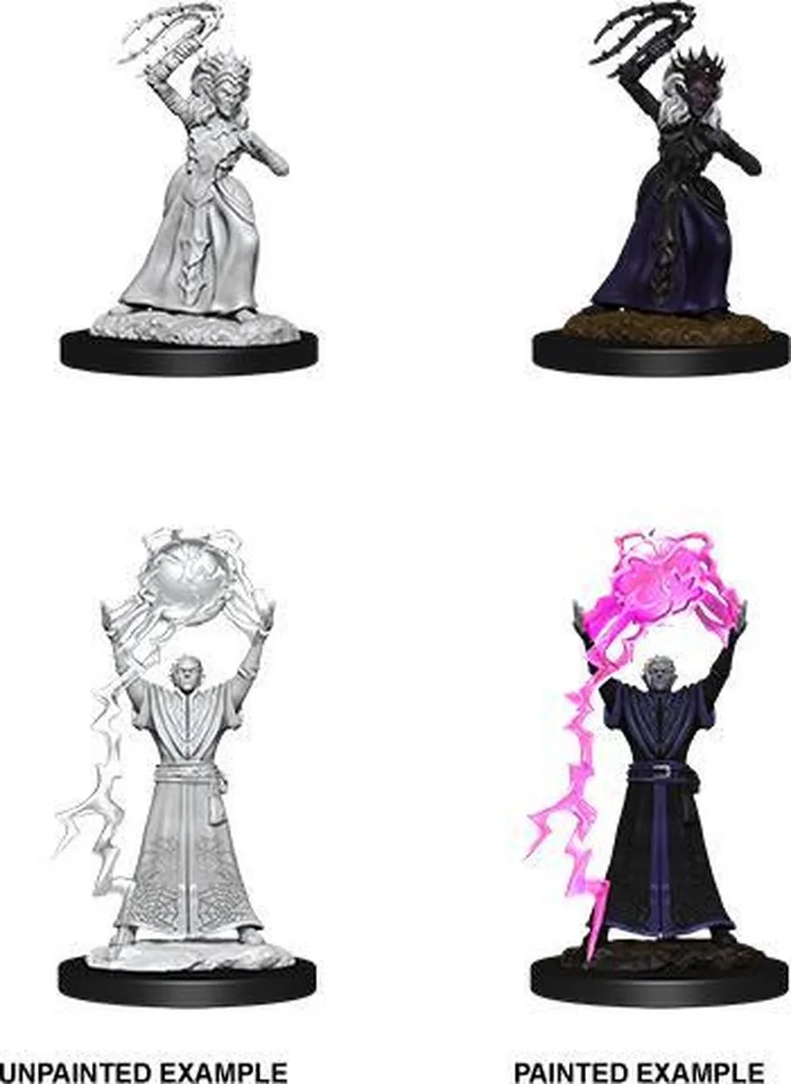 Wizkids D&D Nolzur's Marvelous Miniatures Drow Mage & Drow Priestess