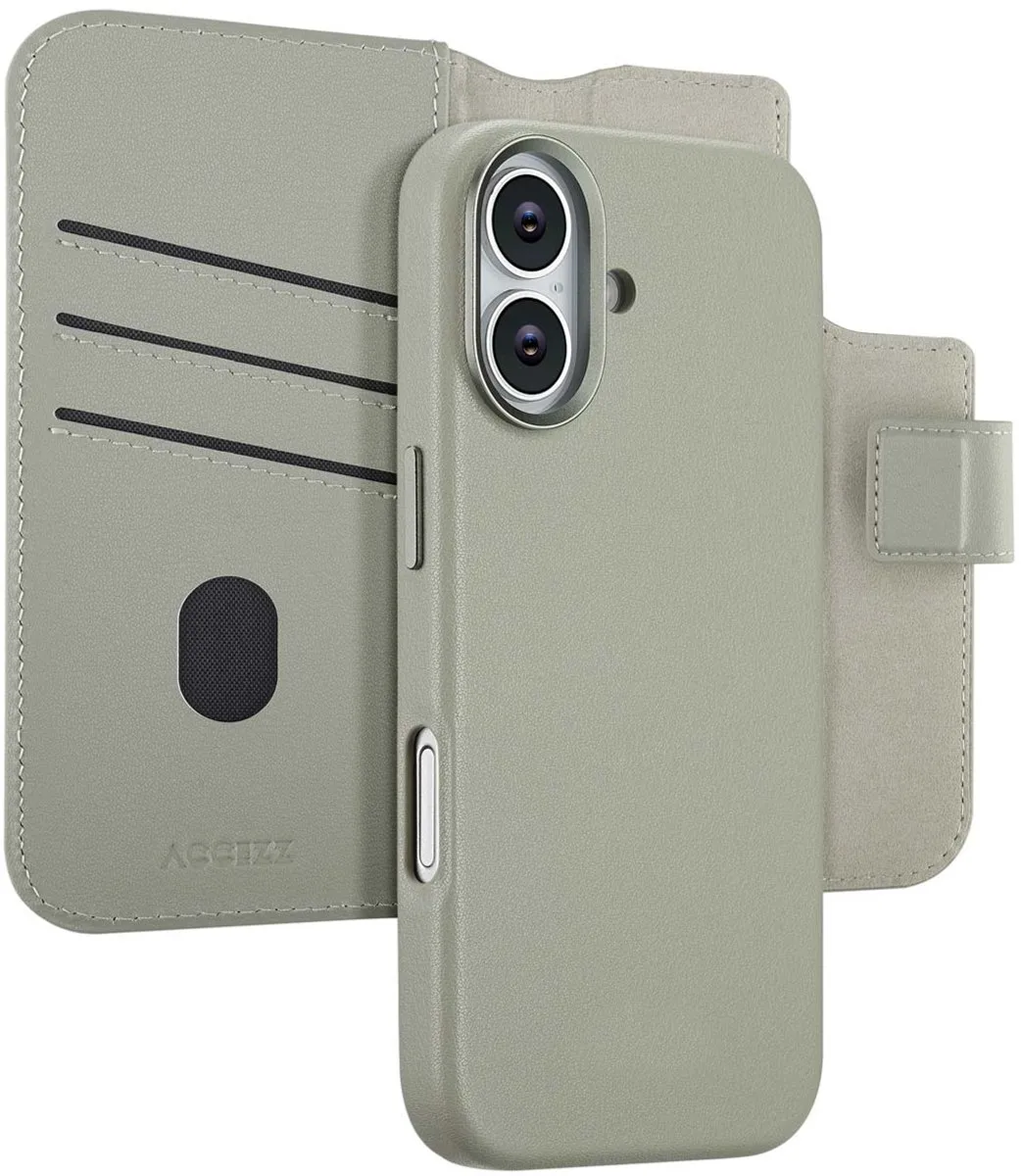 Accezz iPhone 17 Leather Bookcase Hoesje 3 Pasjes