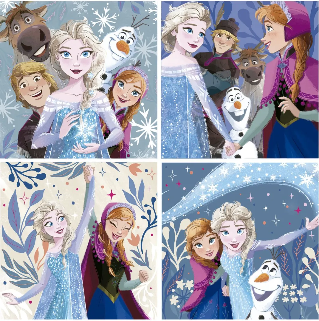 Educa Frozen 4 Legpuzzels - 12-25 Stuks - Multicolor