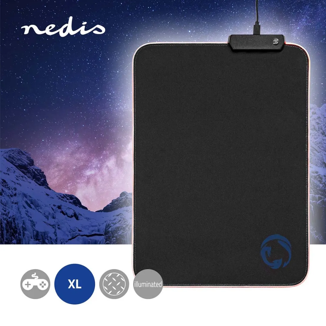 Nedis Gaming Muismat GMPDL110BK - Zwart
