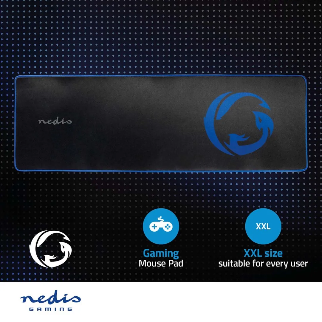Nedis Gaming Muismat GMPDL110BK - Zwart