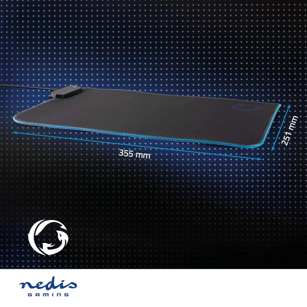Nedis Gaming Muismat GMPDL110BK - Zwart