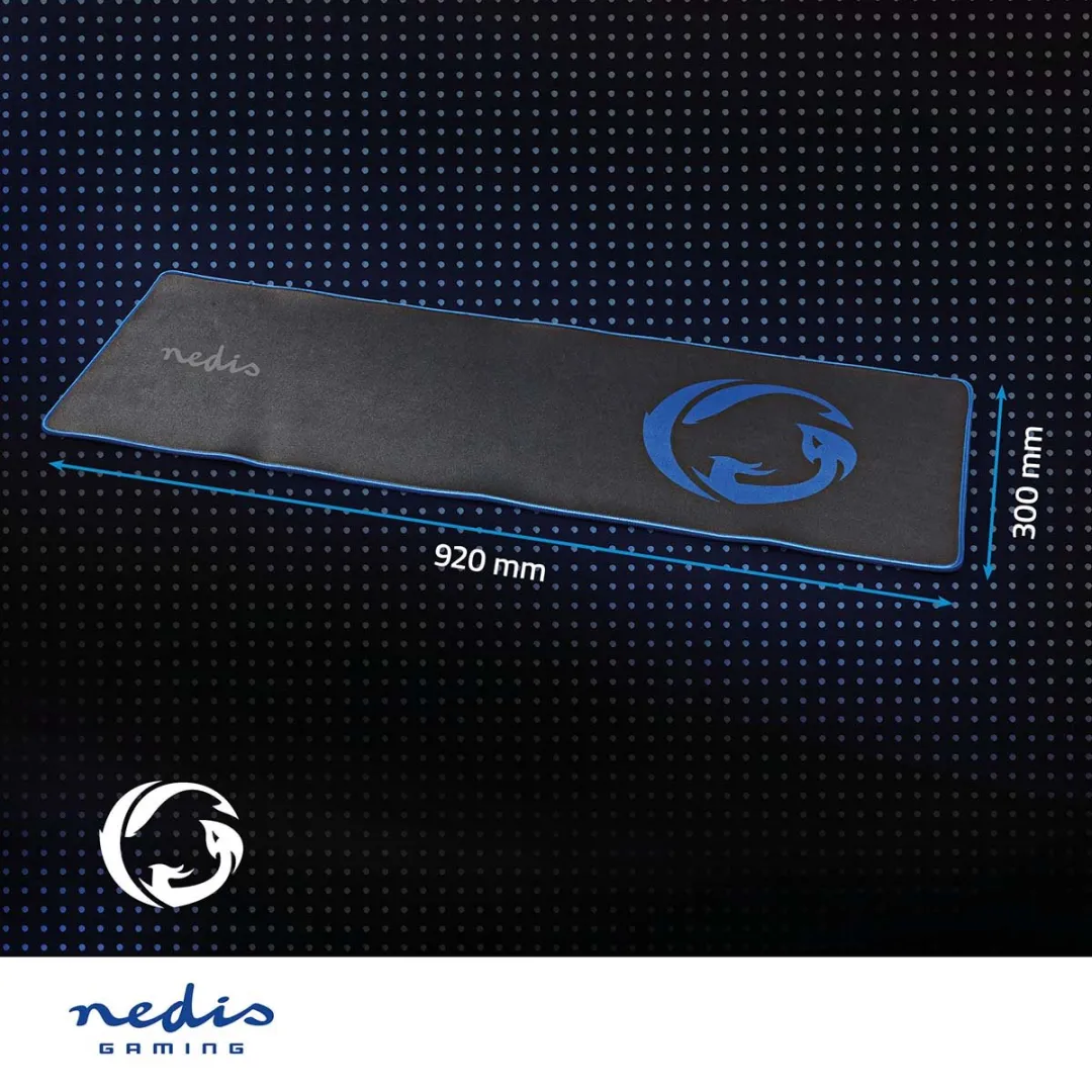 Nedis Gaming Muismat GMPDL110BK - Zwart - afbeelding 6 van 6
