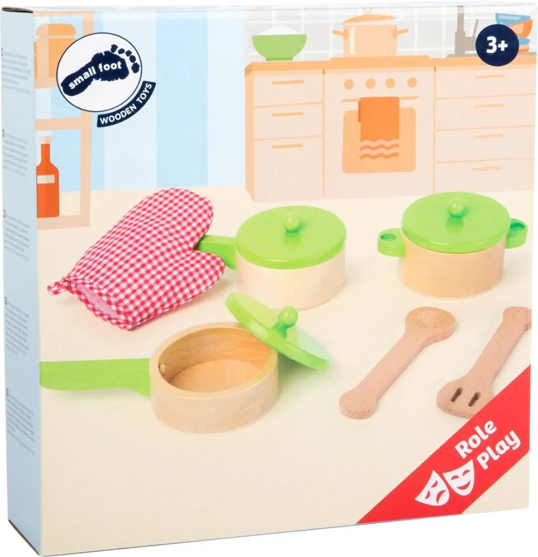 Small Foot Houten Pannenset 6-delig