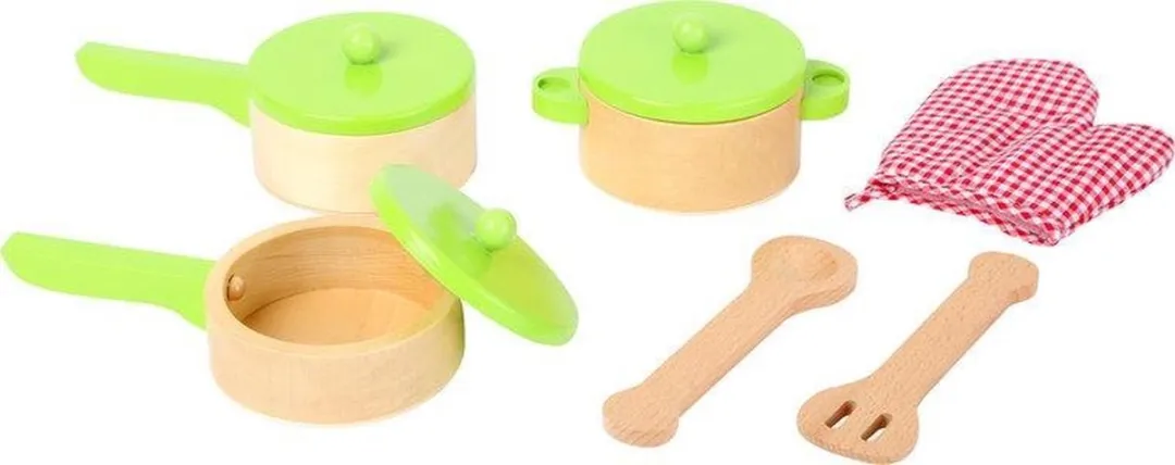 Small Foot Houten Pannenset 6-delig