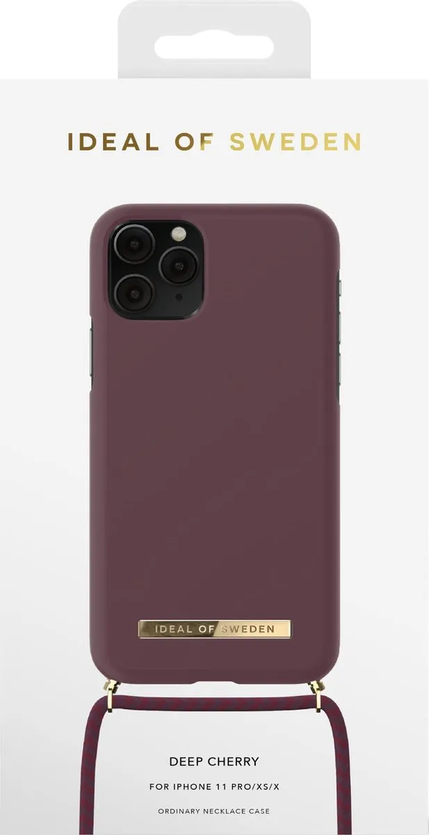 iDeal of Sweden Ordinary Phone Necklace Case iPhone 11 Pro/XS/X - Deep Cherry