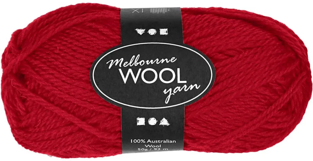 Creativ Company Melbourne Wolgaren 50g - Rood