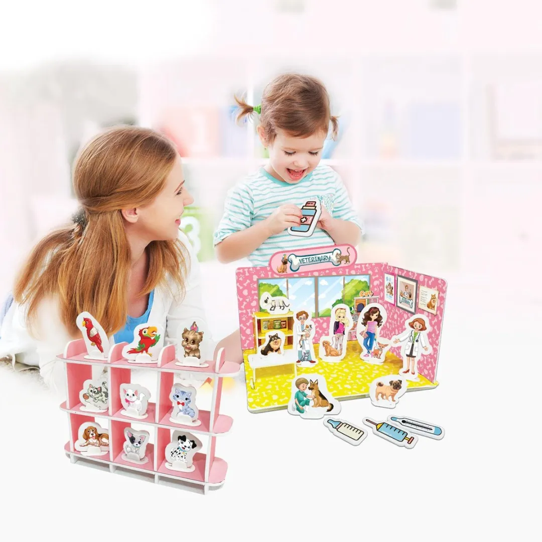 Akar Toys - Veterinary - Puzzel / 3D Puzzel / 3D Puzzel Kinderen / Speelgoed - 62st