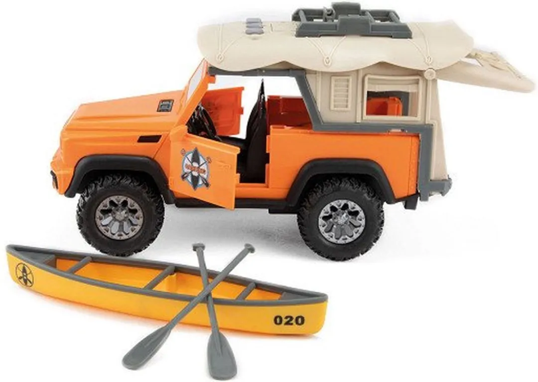 Toi-Toys Animal World Jeep en Kano Licht & Geluid Blauw