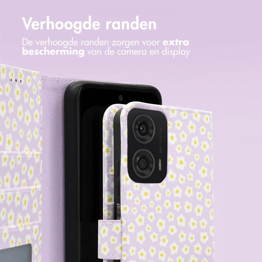 Imoshion Moto G24 Power Hoesje - White Daisy - afbeelding 6 van 6