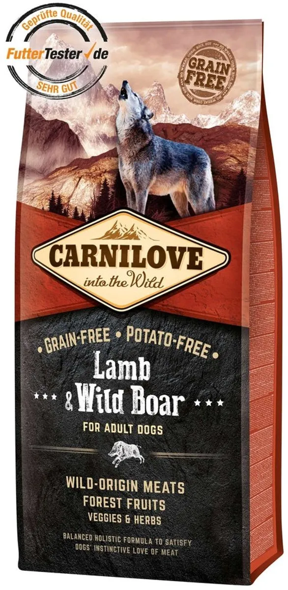 Carnilove Lamb/Wild Zwijnenvoer Adult 12kg - afbeelding 6 van 6