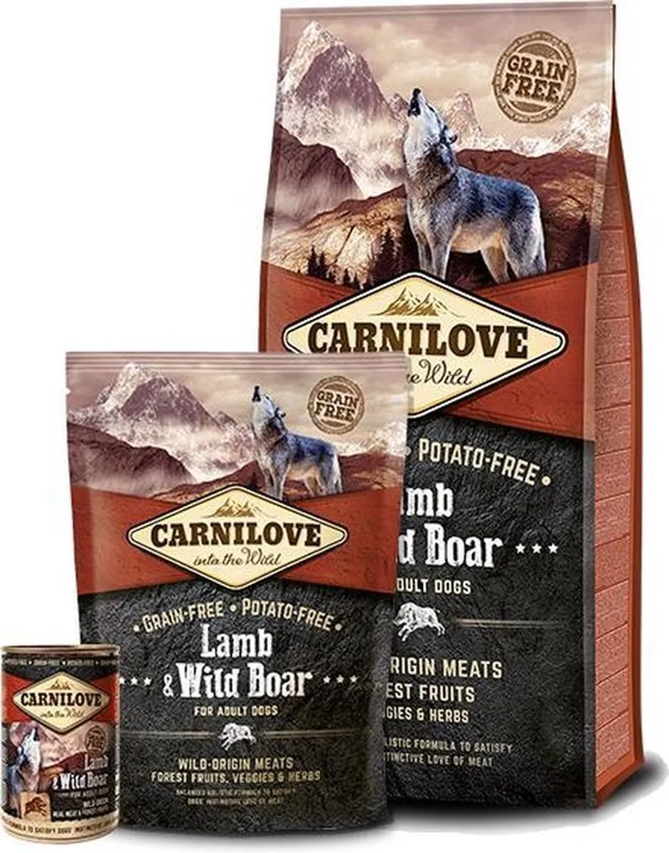Carnilove Lamb/Wild Zwijnenvoer Adult 12kg - afbeelding 5 van 6