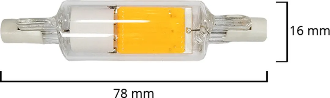 Lybardo - R7s LED staaflamp - 78 mm - 3.8W - 2700K Warmwit Licht