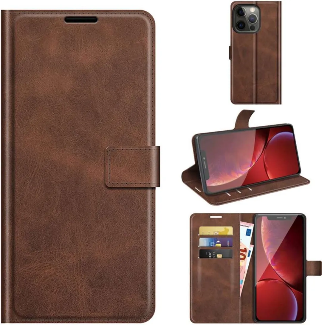 Just in Case Cazy iPhone 13 Pro Wallethoesje - 4 Pasjes - Bruin