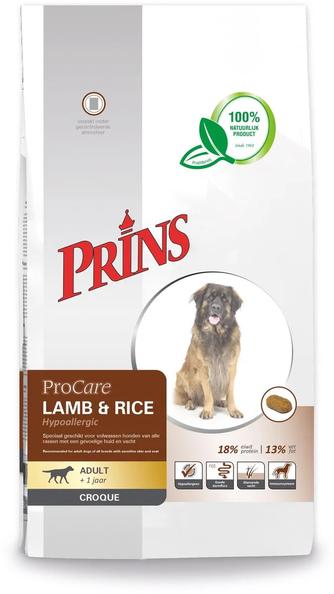 Prins Procare Croque Lamb & Rice Hondenvoer 10kg