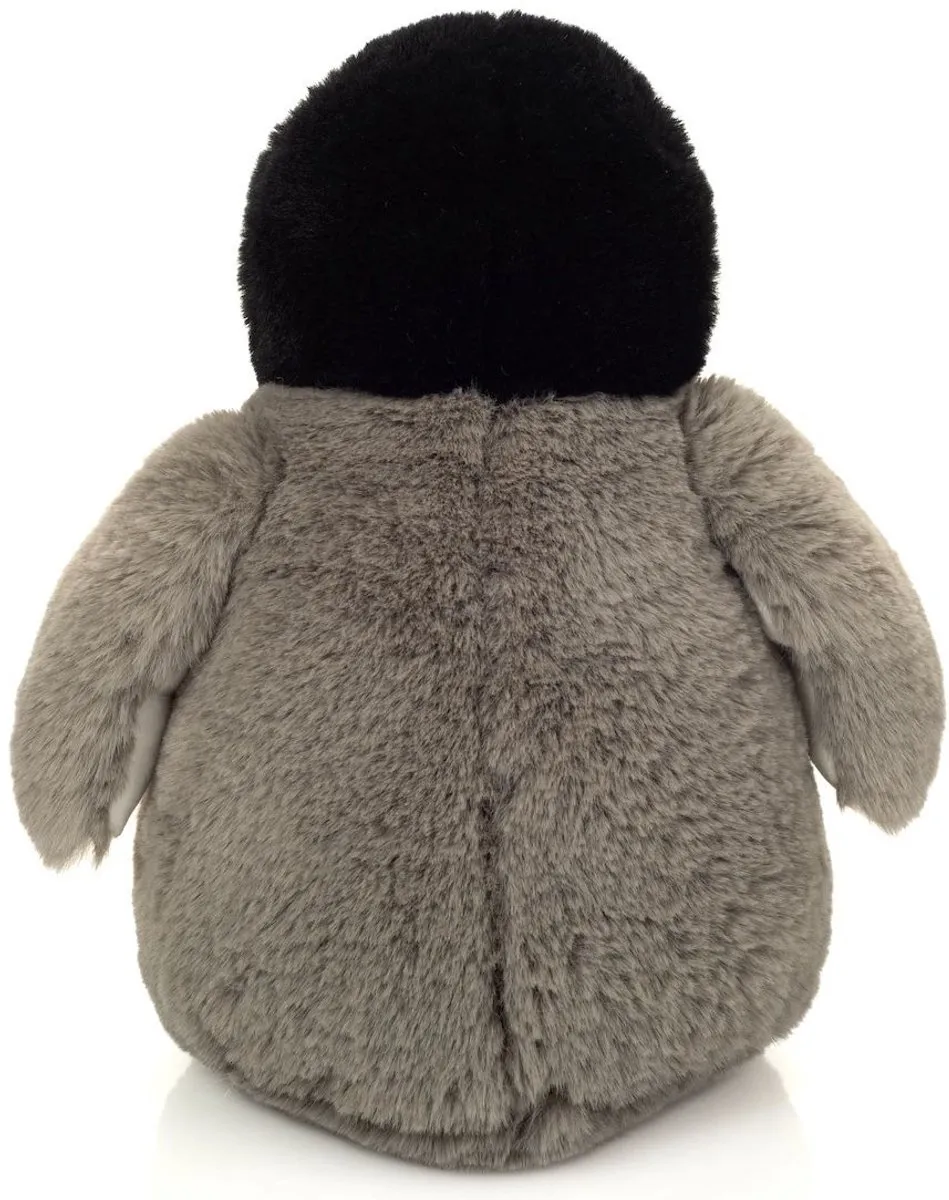 Hermann Teddy Knuffel Pinguïn 25cm - Zwart/Wit/Grijs