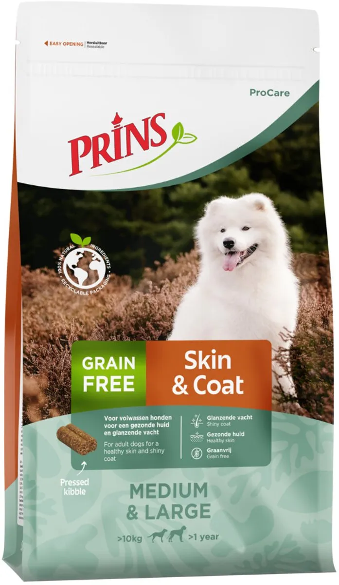 Prins ProCare Graanvrij Hondenvoer Skin & Coat 2x3kg