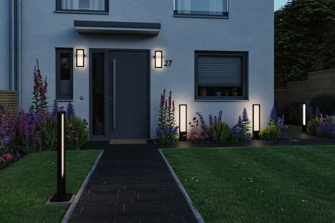 Paulmann LED Bolderlamp Reana IP44 3000K 832mm - 2x4W - Antraciet