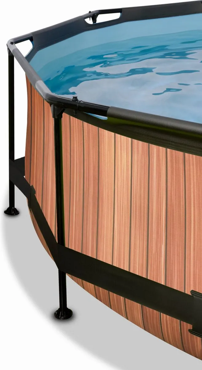 EXIT Wood Zwembad 360x76cm - 6125L - Bruin