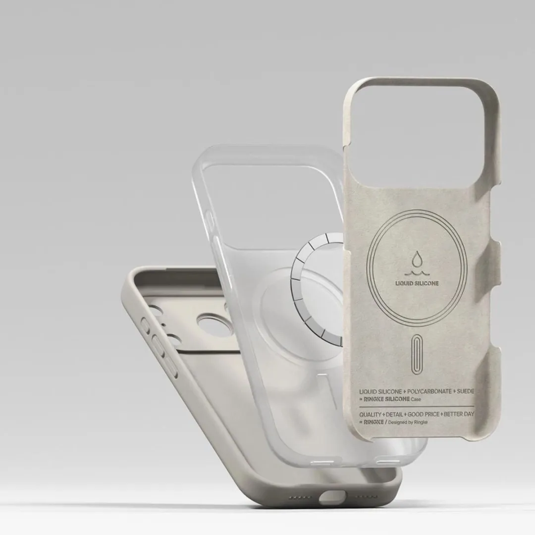 Ringke Siliconen MagSafe Hoes iPhone 17 Pro - 1 Pasje - Zwart