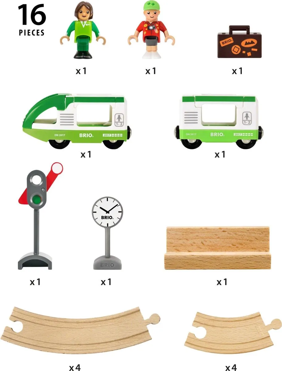 BRIO Cirkelvormige Treinset 33847 - 16 Stukken - Multicolor