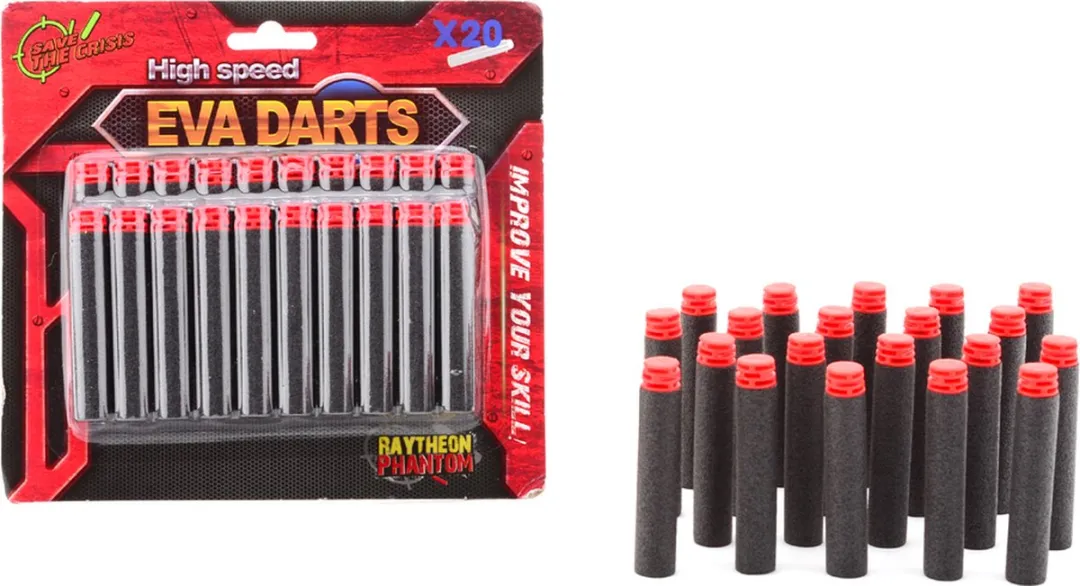 Johntoy Shooter Navulset 20 Pijlen Rood